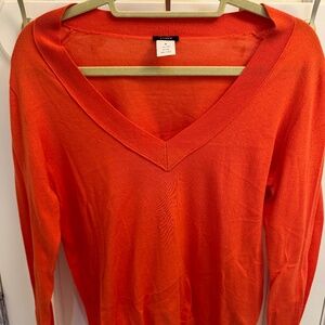 Womens J Crew Medium Sized Orange Sweater